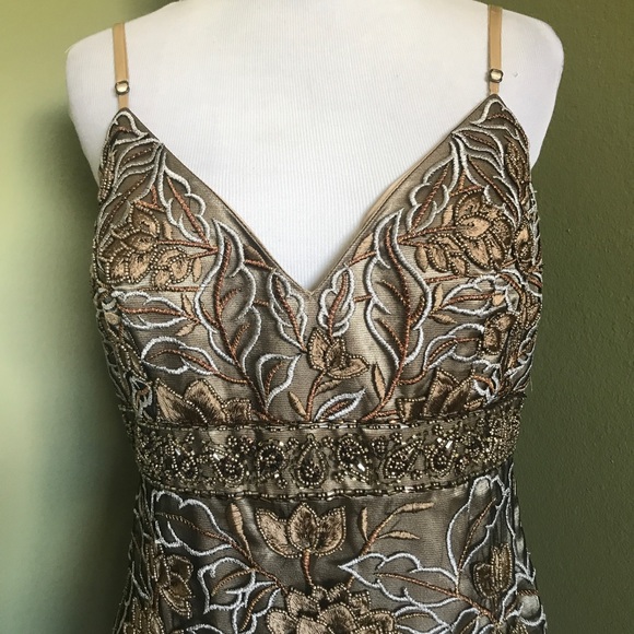 Sue Wong Nocturne embroidery beaded floral evening dress - Picture 8 of 10